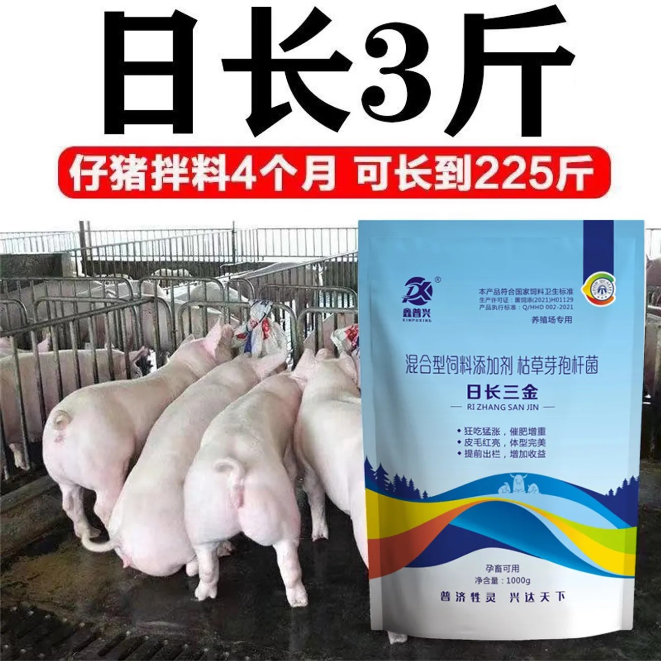 日长三金【猪流行性腹泻药物】猪消化不良治疗用药